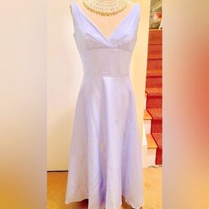 Jim Hjelm Occasion Vintage V Neck MIDI Baby Blue Dresss, Size 12